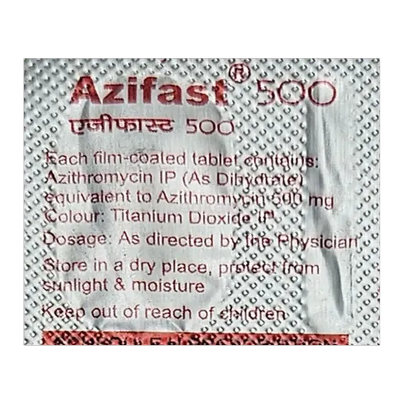 azifast 500mg tablet 6's